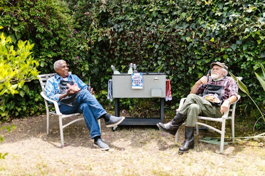 friends enjoying a BBQ together