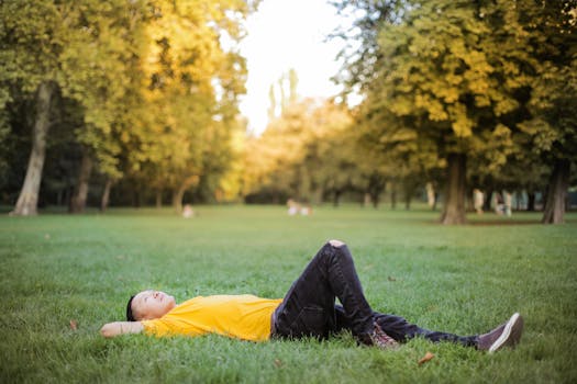 man practicing mindfulness in a serene environment