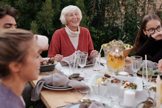 family enjoying a conversation