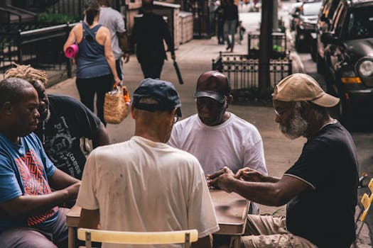 group of men engaging in an outdoor activity