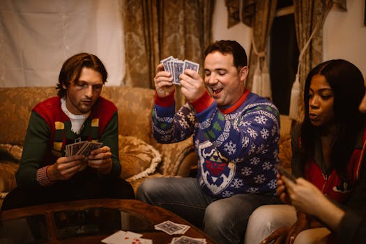 Joyful group of seniors playing board games