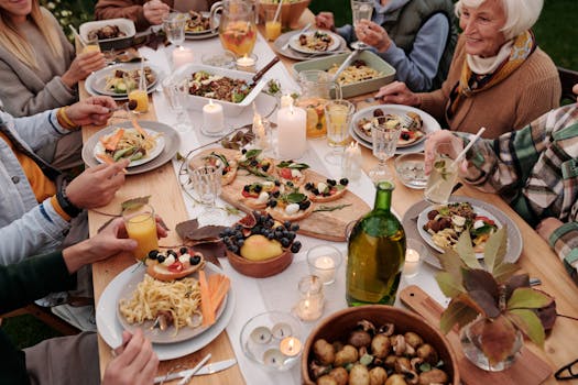 friends sharing a meal