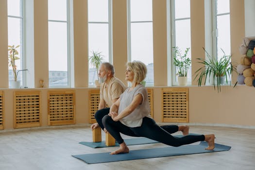 senior man doing yoga