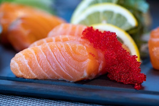 healthy meal with salmon