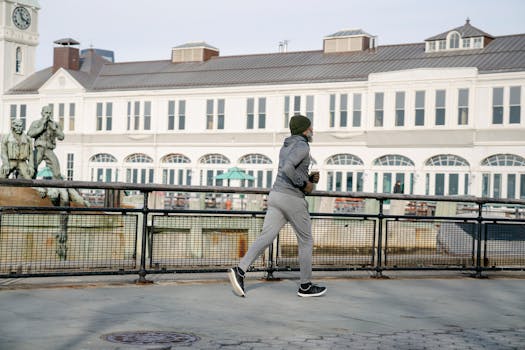 man jogging outside