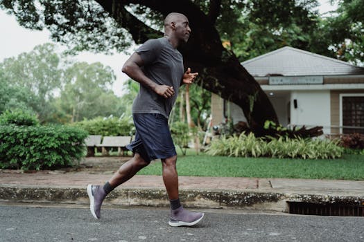 man jogging outdoors