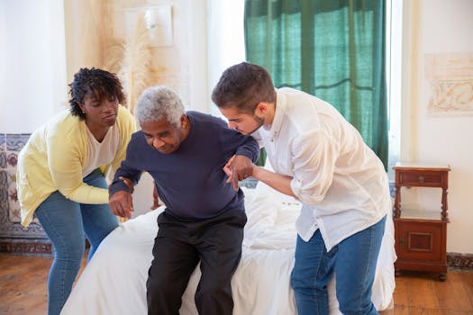 group of elderly men laughing together