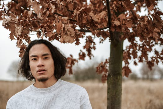 man meditating in a peaceful setting