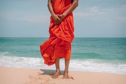 man enjoying a walk in nature