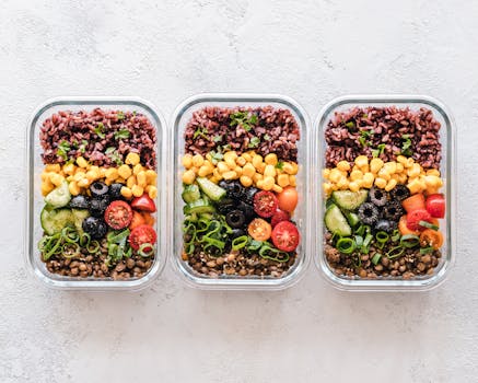 a meal prep container filled with healthy options